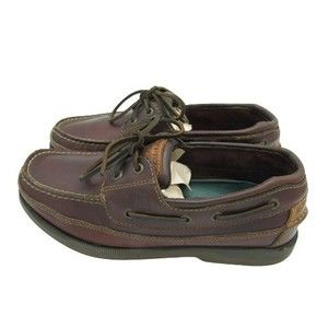 Sperry Top Sider Mens Size 8 M Mako 2-Eye Moc Amaretto Leather Boat Shoes Brown